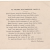 Lavely, Henry Alexander