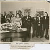 Sculptor Augusta Savage with guests at the opening of the First Annual Exhibition of the Salon of Contemporary Negro Art