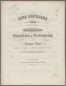 Cinq caprices pour le violon seul, op. 18 