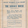 Page from scrapbook featuring full page ad for Stage Women's War Relief as published in Billboard, January 10, 1920