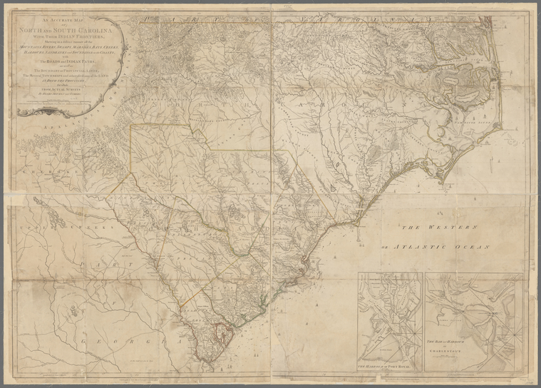 An accurate map of North and South Carolina with their Indian frontiers ...