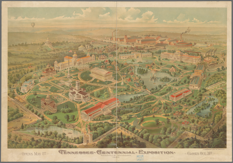 Tennessee Centennial Exposition, Nashville, Tennessee (1897) by Henderson Lithographing Co.