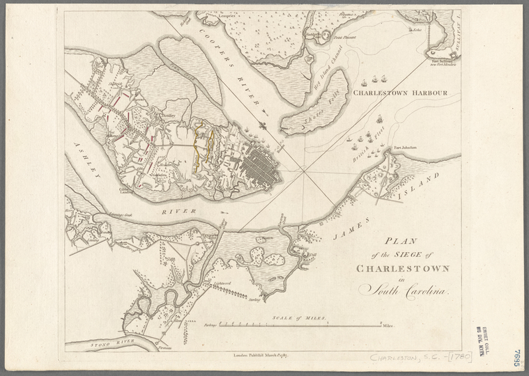 Plan of the siege of Charlestown in South Carolina 1787