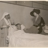 Elsie Ferguson helping soldier for Stage Women's War Relief