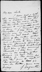 Hogarth, George. ALS to Dickens. Date either late April or early May[?]