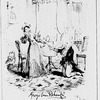 Sketches by Boz. Cruikshank, George. Original pencil and wash drawing "Mr. Watkins Tottle and Miss Lillerton"