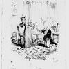 Sketches by Boz. Cruikshank, George. Original pencil and wash drawing "Mr. Watkins Tottle and Miss Lillerton"