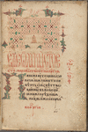 Opening page of the Gospel