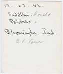Donald Saddler and Jerome Robbins on Ballet Theatre Tour in Bloomington Indiana