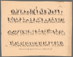 Sequential depiction of a dance in three rows of tiny figures