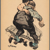 Dancing couple, with poem beginning "Um a Drei"; Jugend