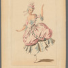 1591. Costume de Melle. Nathalie, rôle de Joséphine, dans Le menuet de la reine, Acte II, Th[éâtre] du Gymnase, vaudeville.