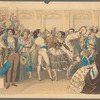 A fancy-dress ball with a couple in Spanish costume at center