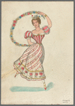 Robert Honner as Harlequin. On the verso is a female figure, possibly Columbine