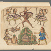 Green's characters in Uncle Tom's cabin, plate 5 [toy theatre figures and scenes, including Harlequin and Columbine]
