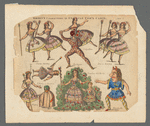 Green's characters in Uncle Tom's cabin, plate 5 [toy theatre figures and scenes, including Harlequin and Columbine]