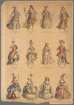Untitled print with captions in German