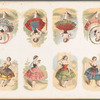 Eight ballerinas in folk costumes