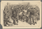 New York City; merrymaking of newly-arrived immigrants at Castle Garden; joining in a national dance