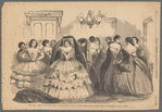 Calico ball, scene in the grand saloon of the Academy of Music, eleven o'clock, ladies changing their calico dresses for ball costume