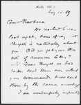 Bodichon, Barbara Leigh Smith. 138 ALS to. Contains: Lewes, G. H. ALS to Barbara Leigh Smith Bodichon. Holly lodge [Smith Fields, Wandsworth] March 6, 1860. 2 l.
