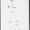 Parkes, Bessie. 7 ALS to. 1 postmarked June 23, 1852; 4 dated May 15 [1853], Dec. 27 [1853], July 19, 1857, and Dec. 25 [n.y.]; 2 undated