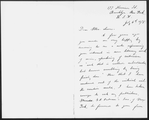 Rollins, Alice (Wellington). ALS to Mrs. George H. Lewes [George Eliot]