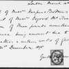 Lewes, Gertrude. Receipts (2), acknowledging payment of royalties from Harper's for George Eliot's works. Gertrude Lewes is Charles Lewes' wife