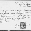 Lewes, Gertrude. Receipts (2), acknowledging payment of royalties from Harper's for George Eliot's works. Gertrude Lewes is Charles Lewes' wife