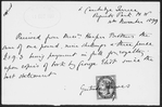 Lewes, Gertrude. Receipts (2), acknowledging payment of royalties from Harper's for George Eliot's works. Gertrude Lewes is Charles Lewes' wife