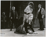 Mark Linn-Baker, Richard Dreyfuss, Frances Conroy (kneeling), Raul Julia and Bruce McGill in the stage production Othello