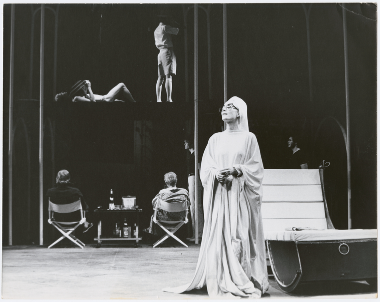 Rosemary Harris (as Portia) in the stage production The Merchant of ...
