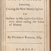 A discourse concerning coining the new money lighter