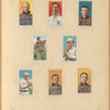 Eight mounted cigarette cards