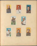 Eight mounted cigarette cards