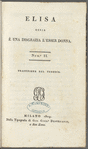 Elisa, ossia, È una disgrazia l'esser donna ... 