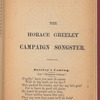 The Horace Greeley campaign songster
