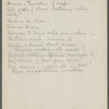 Handwritten list