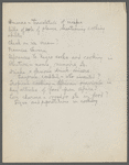 Handwritten list