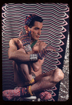 Hugh Laing in improvised costume