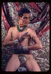 Hugh Laing in improvised costume