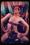 Hugh Laing in improvised fantastic Indian costume