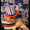 Hugh Laing in circus regalia