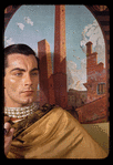 Hugh Laing in improvised costume