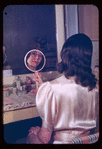 Alicia Markova in her dressing room