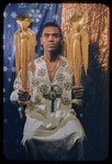 Arthur Mitchell with Swedish Christmas angels
