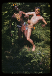 Hugh Laing with Alan Meadows al fresco