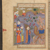 The Arab prophet Sâlih leads a camel from the side of a mountain, fol. 22