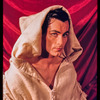 Hugh Laing in white burnous
