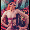 Hugh Laing in fantastic improvised Indian costume